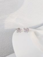 Classic Butterfly Diamond Petite Stud Earrings - Image 5