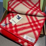 Check Wool Scarf Crayon red - Image 11