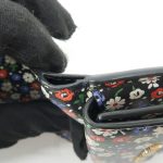 MIU MIU Leather Wallet Compact Flower Black Multicolor Used - Image 15