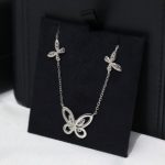 Double Butterfly Silhouette Diamond Pendant - Image 2