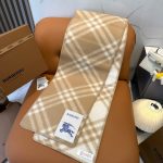 Check Wool Scarf Sand beige - Image 2