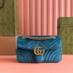 GG Velvet Small Marmont shoulder bag - Image 2