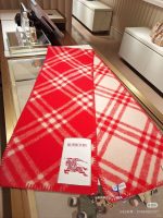 Check Wool Scarf Crayon red - Image 7