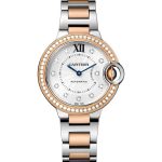 BALLON BLEU DE CARTIER, 33 MM, ROSE GOLD, STEEL, DIAMONDS