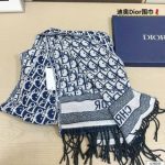 Dior Oblique Scarf blue - Image 7