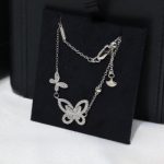 Double Butterfly Silhouette Diamond Pendant - Image 6