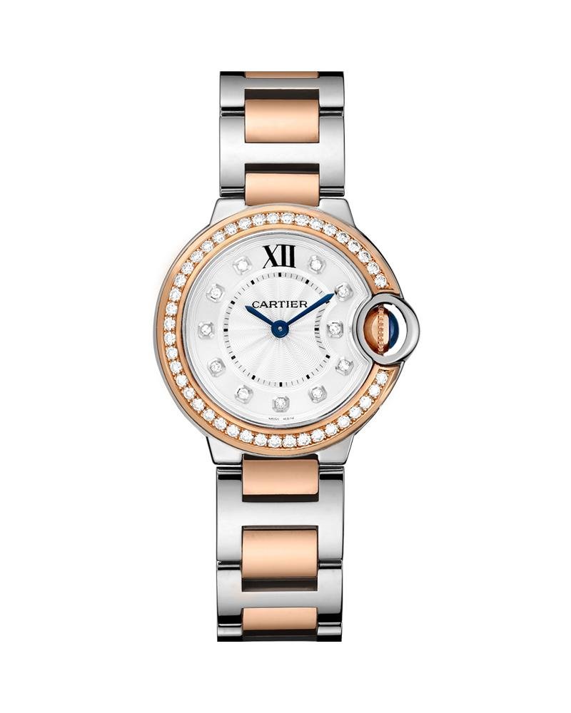 2f215f92d1fa4a7c865bbfc9bb322621.jpg BALLON BLEU DE CARTIER, 28 MM, ROSE GOLD, STEEL, DIAMONDS - Image 1