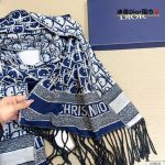 Dior Oblique Scarf blue - Image 3
