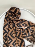 FF Scarf Brown cashmere scarf - Image 5