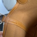 .Cargo picotin basket 18cm canvas and swift leather sesame color silver buckle - Image 8