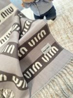 gray and white scarf - Image 2