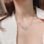 Double Butterfly Silhouette Diamond Pendant - Image 4