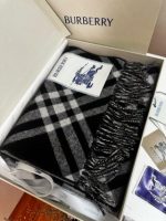 Check Cashmere Scarf black - Image 6