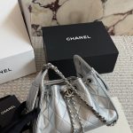 Chanel 25s hobo silver
