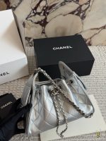 Chanel 25s hobo silver