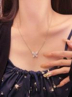 Double Butterfly Silhouette Diamond Pendant - Image 8