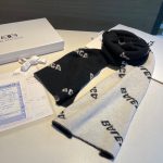 Balenciaga Blanket Scarf in black wool and cashmere - Image 3