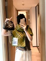 Check Wool Scarf green - Image 7