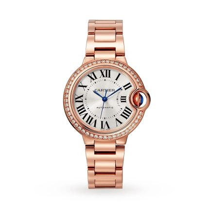 Cartier Ballon Bleu De Cartier Watch 33mm, Automatic Movement, Rose Gold, Diamonds-P17310967