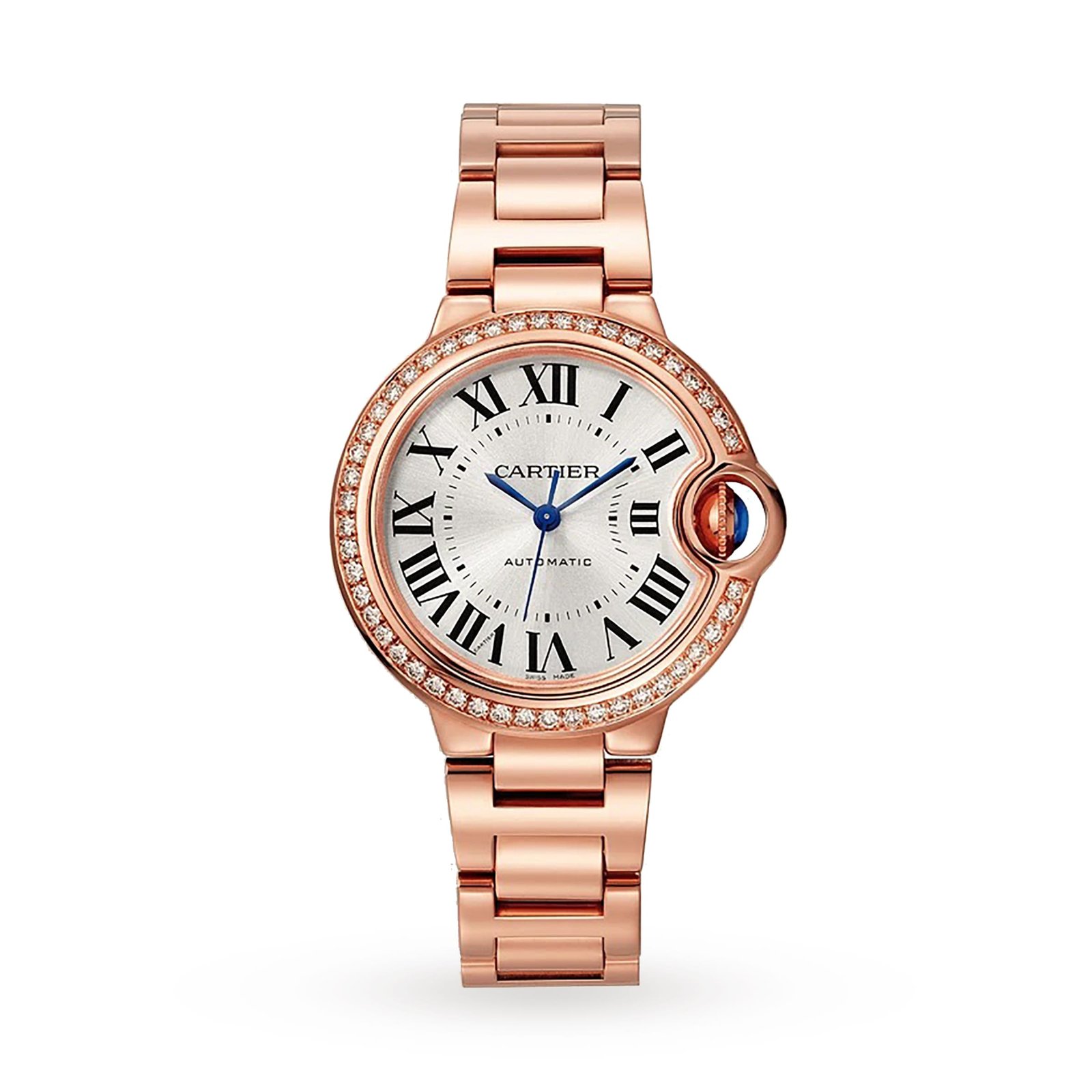 67a8d85406354b9e8c92b08d94afea57.jpg Cartier Ballon Bleu De Cartier Watch 33mm, Automatic Movement, Rose Gold, Diamonds-P17310967 - Image 1