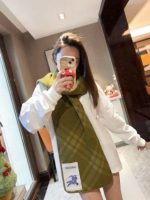 Check Wool Scarf green - Image 9