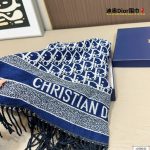 Dior Oblique Scarf blue - Image 5