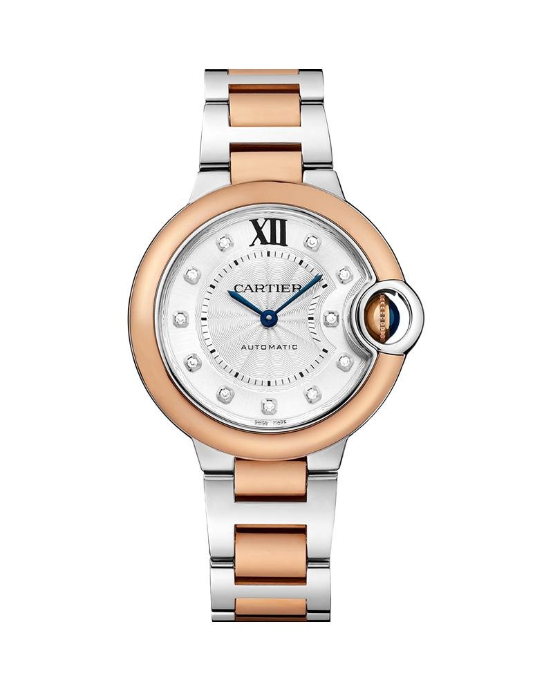 77d2c818628d41658d7437c5e6cc729f.jpg BALLON BLEU DE CARTIER, 33 MM, ROSE GOLD, STEEL, DIAMONDS - Image 1