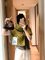 Check Wool Scarf green - Image 5