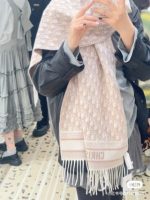 Dior Oblique Scarf Rose - Image 4