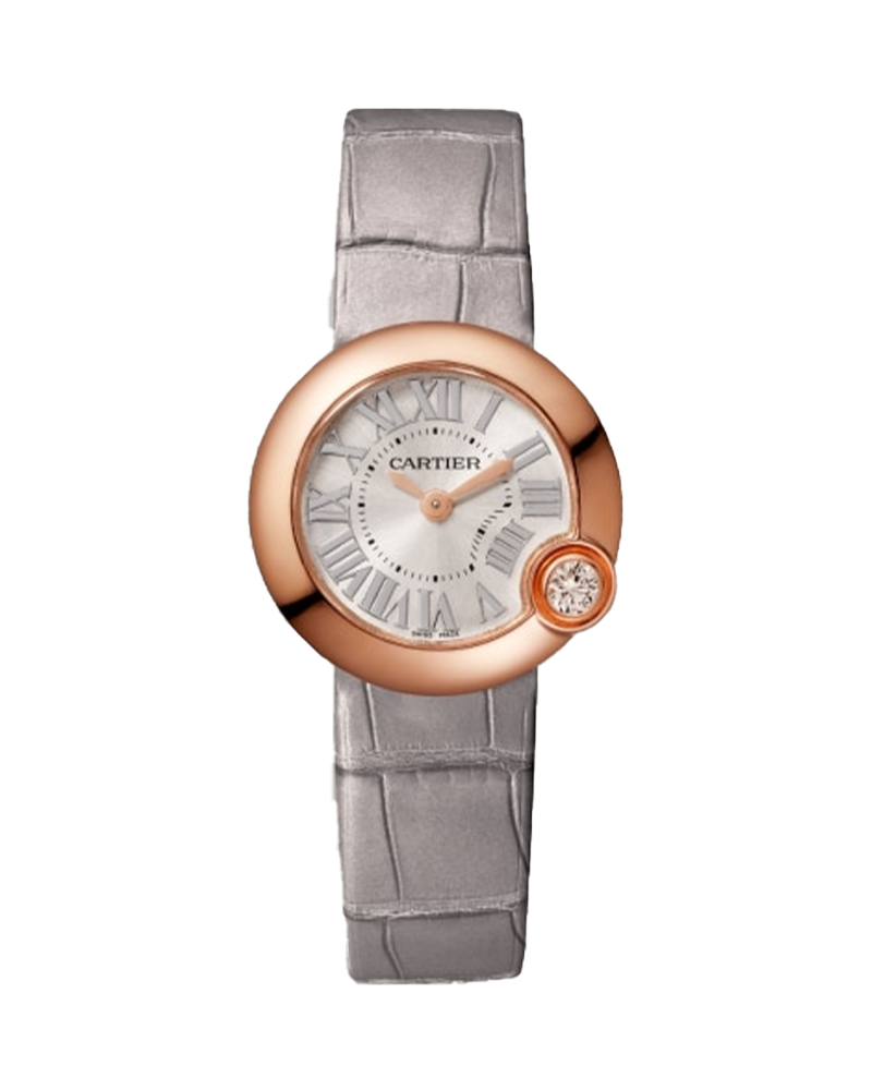 8cd823cddbb94740879338ccc7c3924e.png BALLON BLANC DE CARTIER WATCH 26MM, QUARTZ MOVEMENT, ROSE GOLD, DIAMOND, LEATHER - Image 1