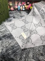 GG cashmere lamé jacquard scarf grey - Image 6