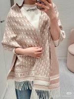 Dior Oblique Scarf Rose - Image 5