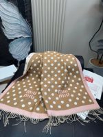 Brown and pink polka dot scarf - Image 12