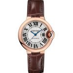 BALLON BLEU DE CARTIER, 33 MM, ROSE GOLD, LEATHER