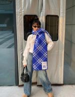 Check Wool Scarf Knight - Image 15