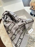 gray and white scarf - Image 10