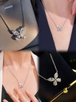 Double Butterfly Silhouette Diamond Pendant - Image 13