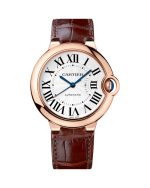 BALLON BLEU DE CARTIER, 36 MM, ROSE GOLD, LEATHER, SAPPHIRE