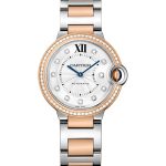BALLON BLEU DE CARTIER, 36 MM, ROSE GOLD AND STEEL, DIAMONDS