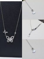 Double Butterfly Silhouette Diamond Pendant - Image 14
