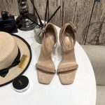 YSL logo heels and square toes