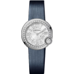 BALLON BLANC DE CARTIER WATCH 26 MM, STEEL, DIAMONDS, LEATHER