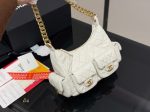 Chanel 25C white hobo bag