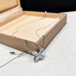 Double Butterfly Silhouette Diamond Pendant - Image 17