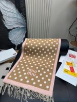 Brown and pink polka dot scarf - Image 4