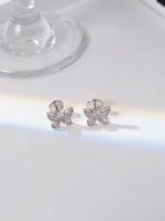 Classic Butterfly Diamond Petite Stud Earrings - Image 6