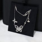 Double Butterfly Silhouette Diamond Pendant - Image 18