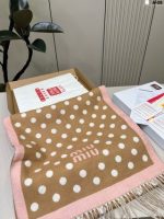 Brown and pink polka dot scarf - Image 2