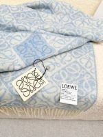 Anagram scarf in wool and cashmere blue - Image 14