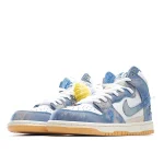 Carpet Company x Nike SB Dunk High SB Sneakers White & Blue - Image 2